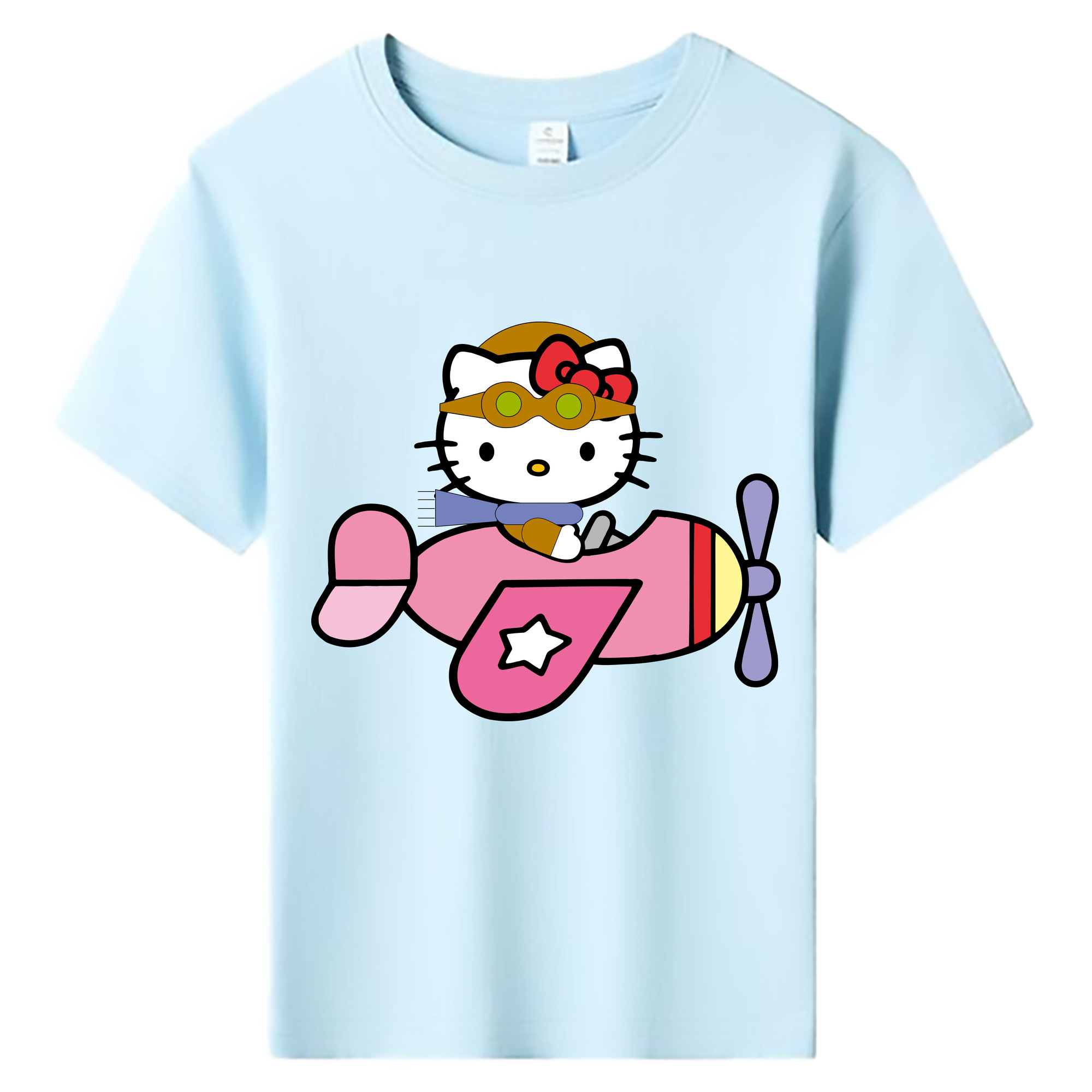 （画像用） Hello Kitty ハローキティ 綿100％キッズTシャツ（フロントプリント）